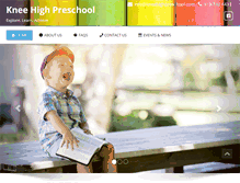 Tablet Screenshot of kneehighpreschool.com